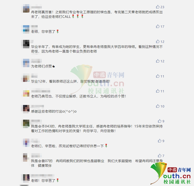 图为网友评论。中国青年网记者 李华锡 供图