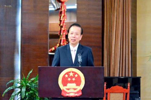 中国驻意大利大使李瑞宇致辞。（图片来源：欧联网）