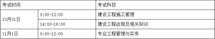 2020湖南二级建造师考试时间及科目