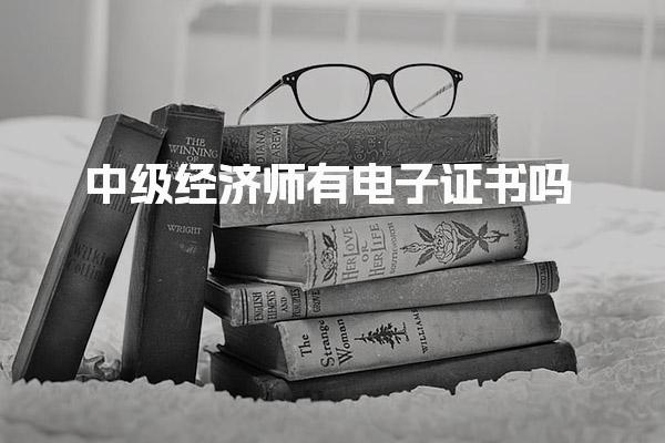 中级经济师有电子证书吗
