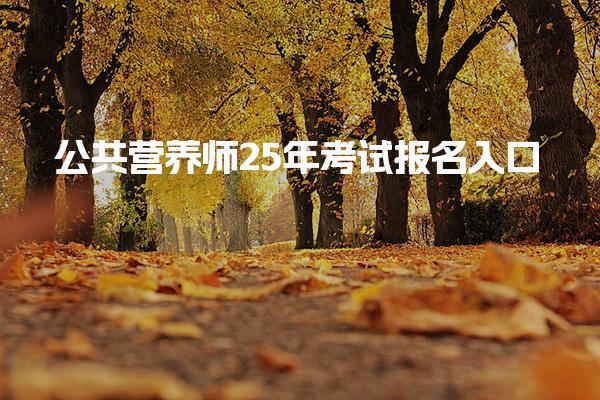 25年公共营养师考试报名入口解析与流程指南