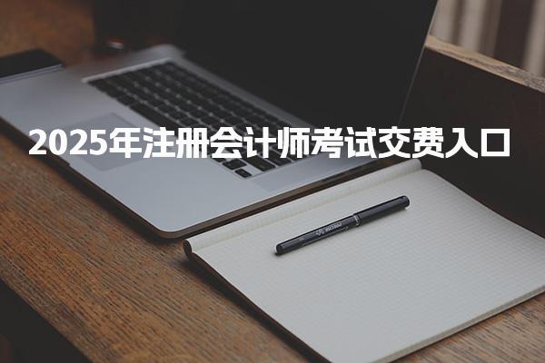 2025年注册会计师考试交费入口开通中，没有补缴费