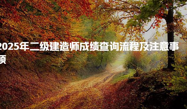 2025年二级建造师成绩查询流程及注意事项