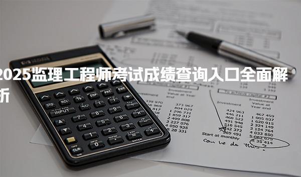 2025监理工程师考试成绩查询入口全面解析
