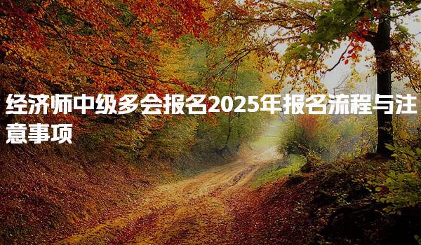 全面解析经济师中级多会报名：2025年报名流程与注意事项