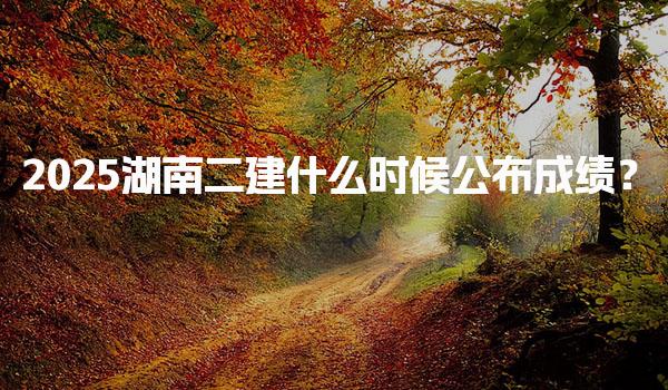 2025湖南二建什么时候公布成绩？成绩查询与复核指南
