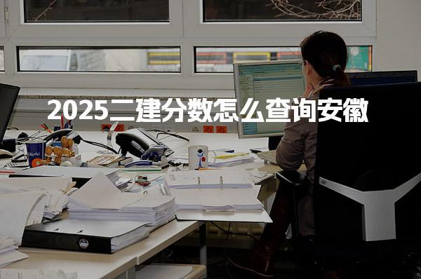 2025安徽二建分数怎么查询