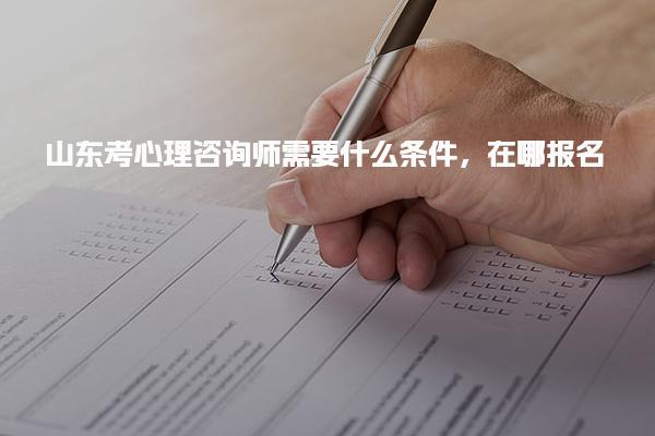 山东考心理咨询师需要什么条件在哪报名