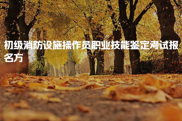 初级消防设施操作员职业技能鉴定考试报名方式与流程