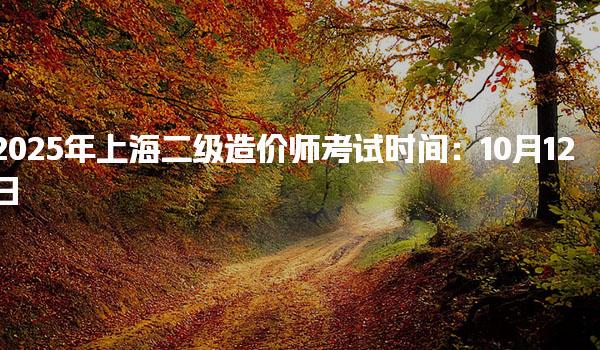 2025年上海二级造价师考试时间 