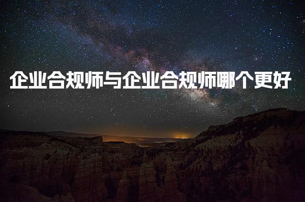 企业合规师与企业合规师哪个更好 竞争优势有什么区别