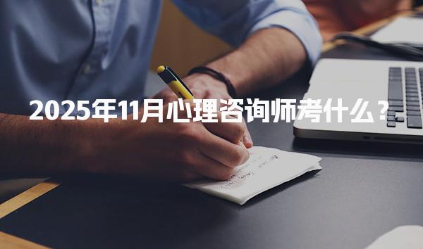 2025年11月心理咨询师考什么？考试科目及内容