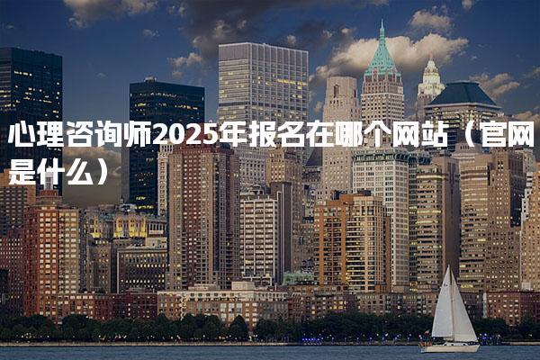 心理咨询师2025年报名在哪个网站（官网是什么）