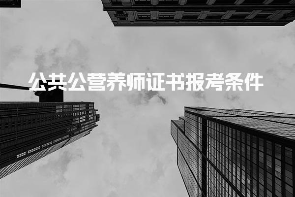 2025年12月公共公营养师证书报考条件 报名全流程