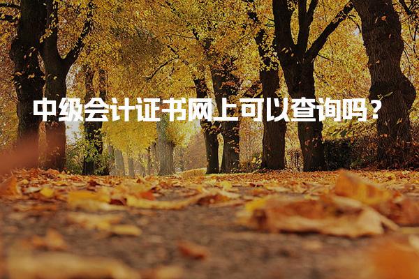 中级会计证书网上可以查询吗？如何网上查询中级会计证书