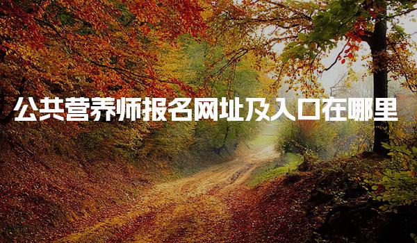 公共营养师报名网址及入口在哪里
