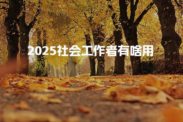 2025社会工作者有啥用，工作内容是什么