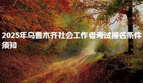 2025年乌鲁木齐社会工作者考试报名条件须知