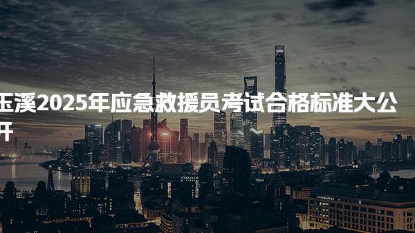 玉溪2025年应急救援员考试合格标准大公开