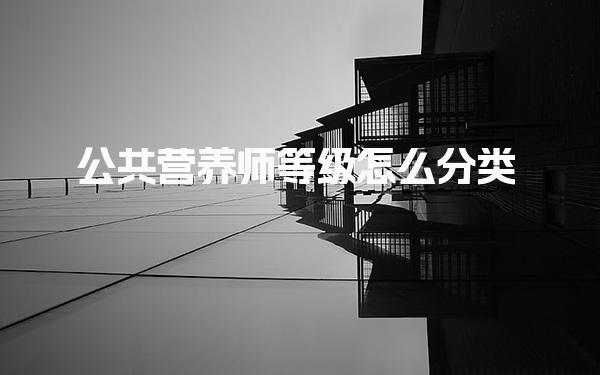 公共营养师等级怎么分类：全面解析职业发展路径