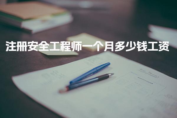 注册安全工程师一个月多少钱，就业前景与职业发展与建议