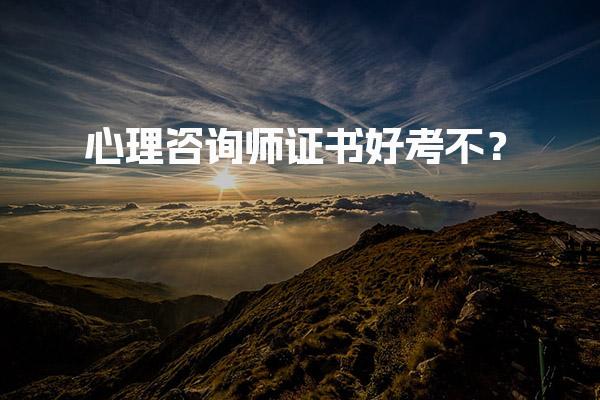 心理咨询师证书好考不？解析考试难度与收益