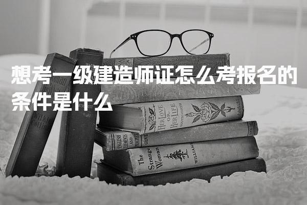 想考一级建造师证怎么考啊，报名的条件是什么