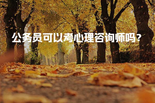 公务员可以考心理咨询师吗？职业发展的新路径