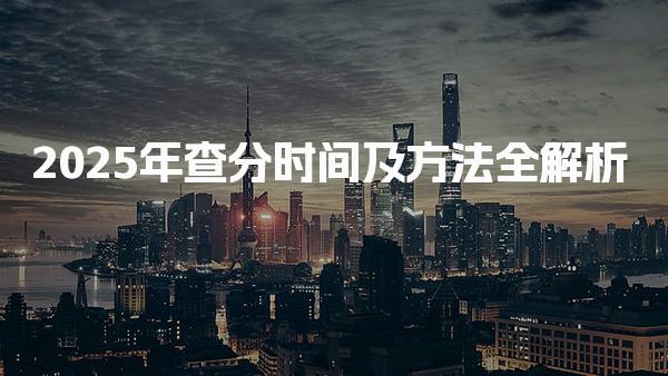 一消考试成绩查询：2025年查分时间及方法全解析