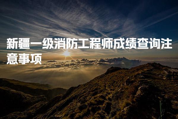 新疆一级消防工程师成绩查询注意事项：全面指南与实用技巧
