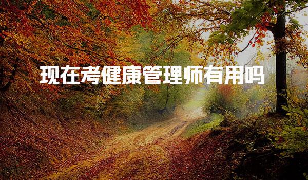 现在考健康管理师有用吗，薪资待遇怎么样