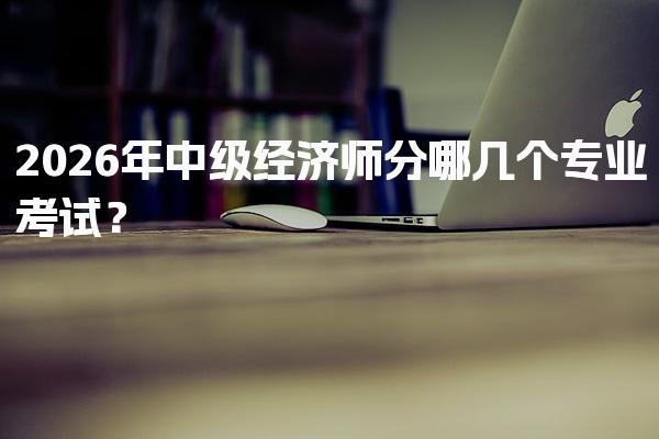 2026年中级经济师分哪几个专业考试？全面解析与选择建议