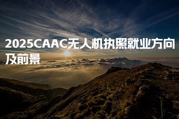 2026CAAC无人机执照就业方向 职业发展的核心竞争力