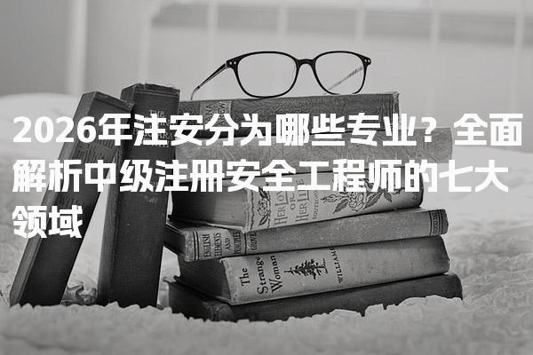 2026年注安分为哪些专业？全面解析中级注册安全工程师的七大领域
