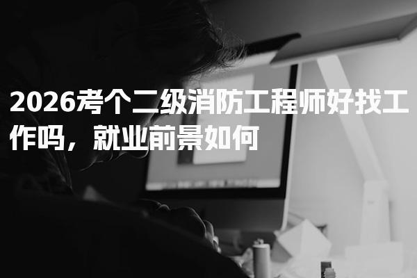 2026考个二级消防工程师好找工作吗，就业前景如何