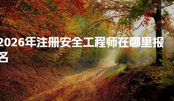 2026年注册安全工程师在哪里报 考试科目有哪些