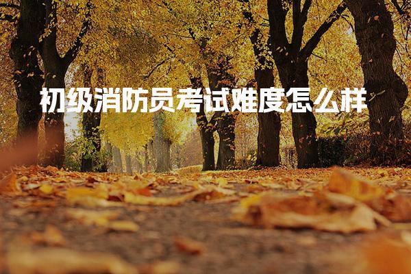 初级消防员考试难度怎么样