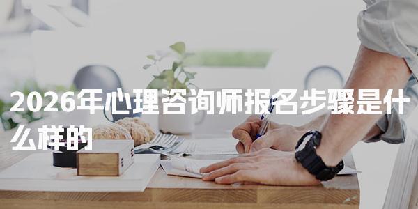 2026年心理咨询师报名步骤是什么样的