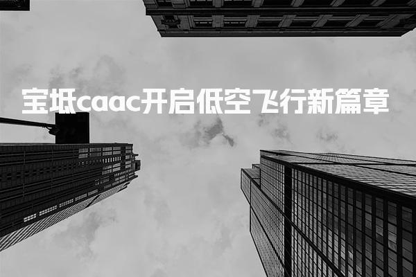 宝坻caac：开启低空飞行新篇章-考试内容