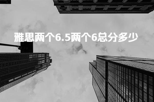 雅思两个6.5两个6总分多少 雅思分数在申请学校