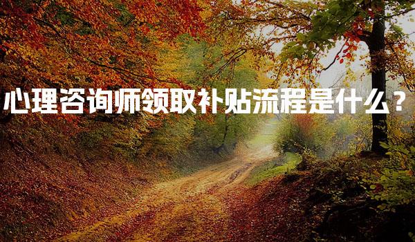 心理咨询师领取补贴流程是什么？详解申请步骤与注意事项
