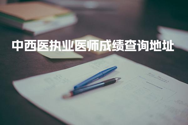 中西医执业医师成绩查询地址与操作步骤
