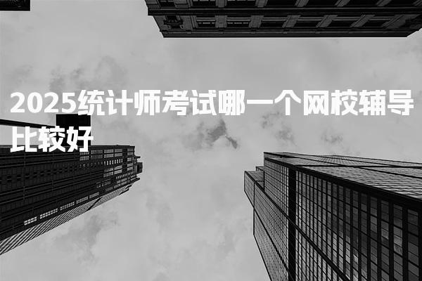 2025统计师考试哪一个网校辅导比较好