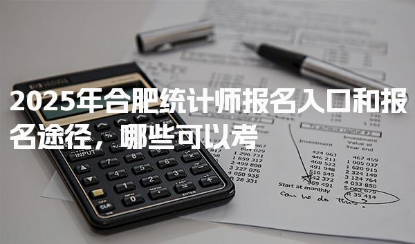 2025年合肥统计师报名入口和报名途径，哪些可以考