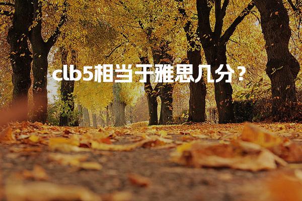 clb5相当于雅思几分？