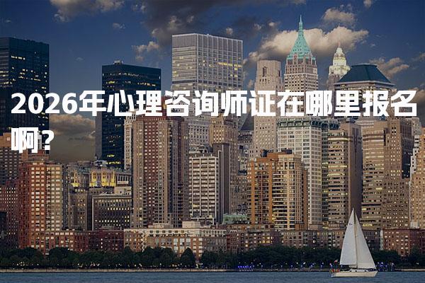 2026年心理咨询师证在哪里报名啊？报名流程与条件