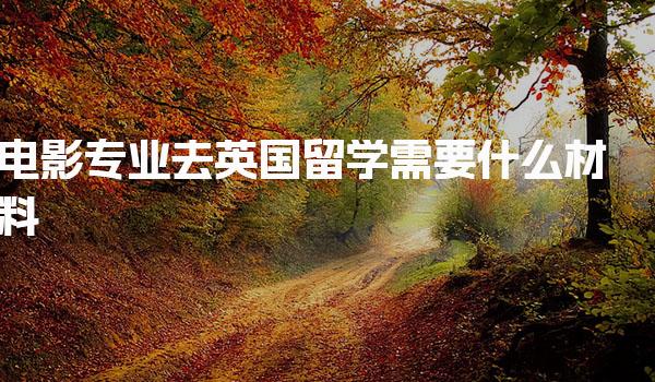 电影专业去英国留学需要什么材料