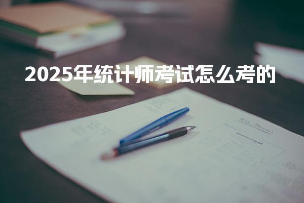 2025年统计师考试怎么考的 考试科目与内容设置