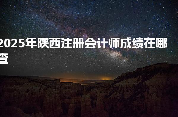 2025年陕西注册会计师成绩在哪查，多少分及格