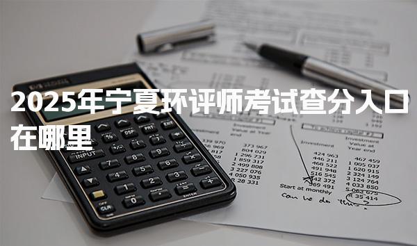 2025年宁夏环评师考试查分入口在哪里